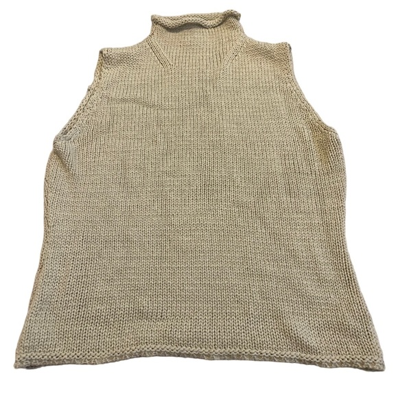 Vintage Jessica Sport Knit Sleeveless Mock Neck Sweater Top M/M - Picture 1 of 5